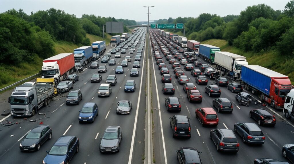 Дорожная обстановка сегодня: аварии, перекрытия, ремонт и сложные участки трасс - иллюстрация